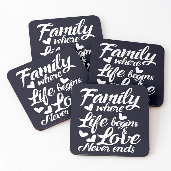 Item preview, Family where life begins love never ends designed and sold by mmos.