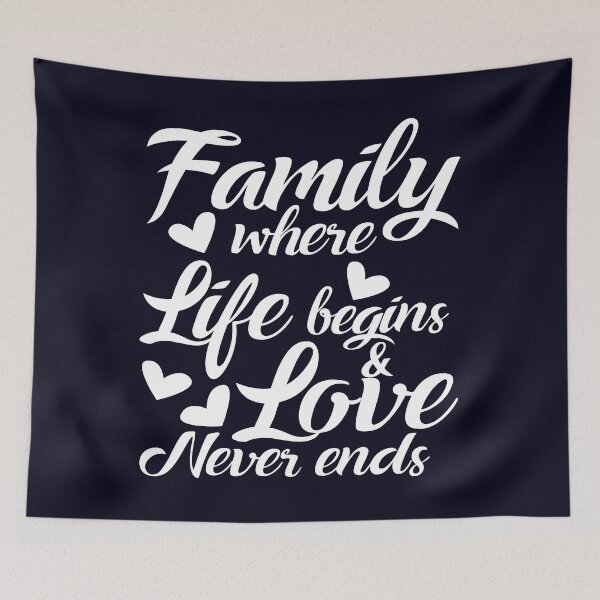 Item preview, Family where life begins love never ends designed and sold by mmos.