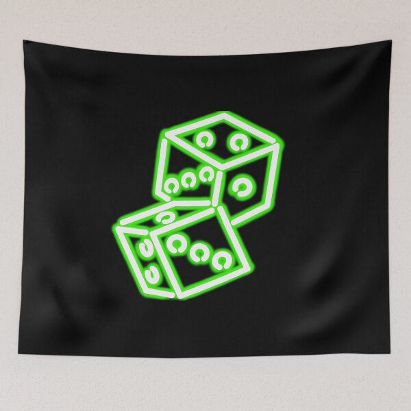 Item preview, Neon green dice lights doodle designed and sold by sraj3817.