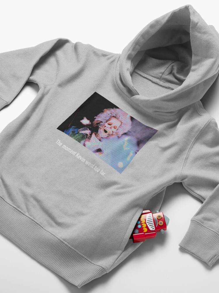 Alternate view of The Moment Kevin went too Far Toddler Pullover Hoodie