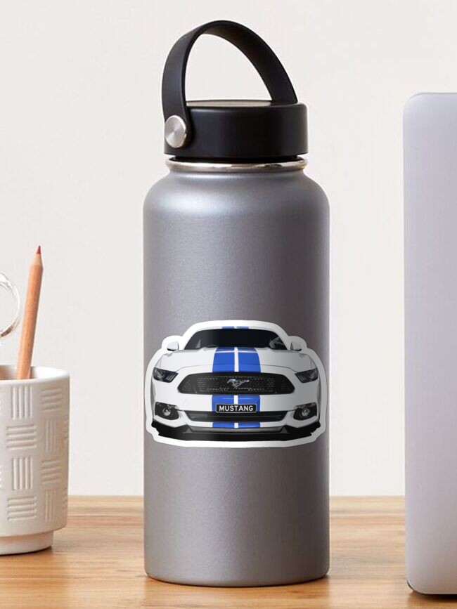 Thumbnail 1 of 3, Sticker, Mustang Blue and White designed and sold by radestilo.