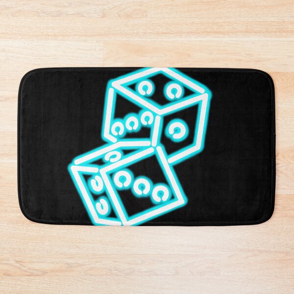 Item preview, Neon light blue dice lights doodle designed and sold by sraj3817.