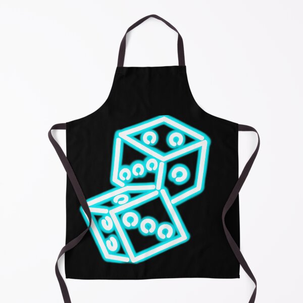 Item preview, Neon light blue dice lights doodle designed and sold by sraj3817.