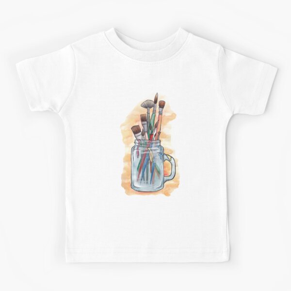 Paint Brushes  Kids T-Shirt for Sale by LeighsDesigns