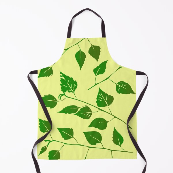Item preview, Birch Tree Leaf and Stem Forest Pattern (on pale yellow) designed and sold by Davey's Designs.