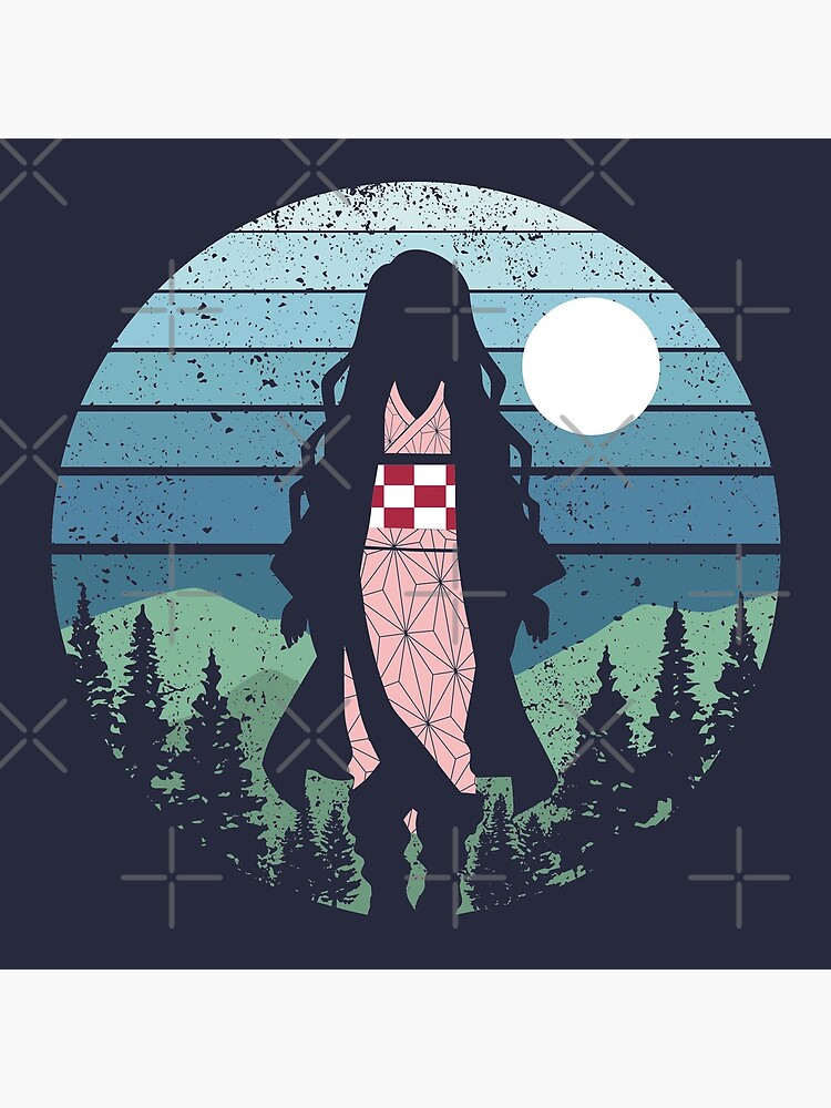 Pourquoi Nezuko A Un Bambou Dans La Bouche Horloge « Anime Rétro Démon Slayer Kimetsu No Yaiba Nezuko », par
