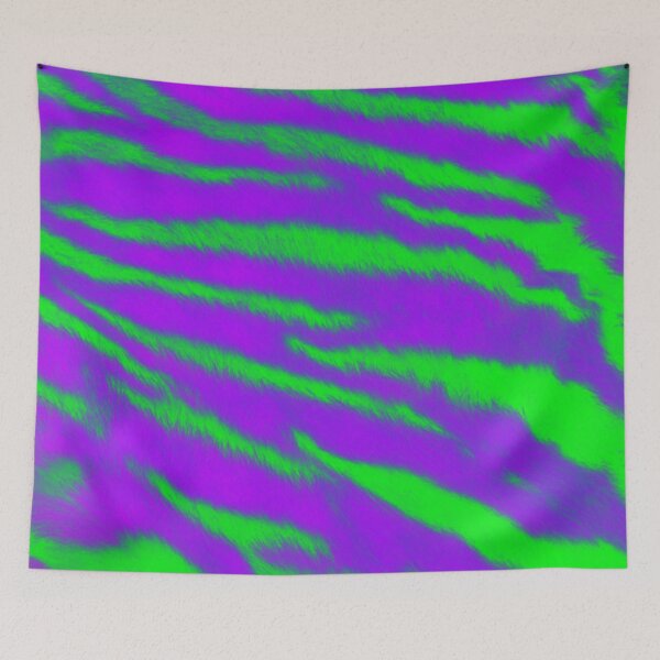 Item preview, Tiger Fur Print Purple and Green designed and sold by Sabbaht.