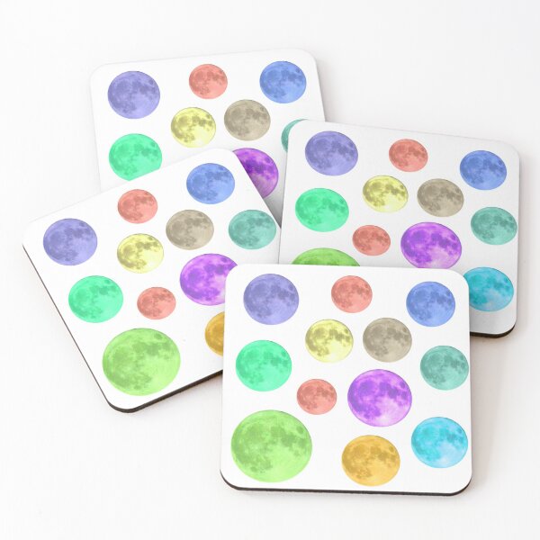 Item preview, Colourful moons designed and sold by greentiger1.