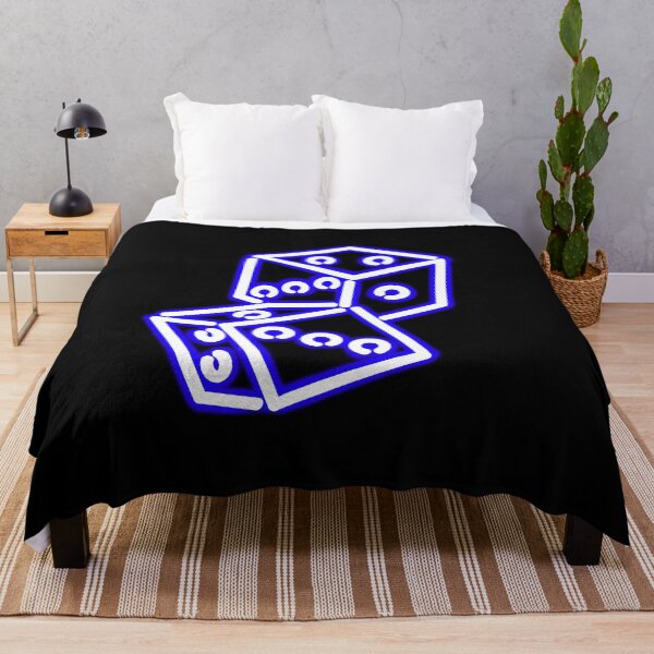 Item preview, Neon dark blue dice lights doodle designed and sold by sraj3817.