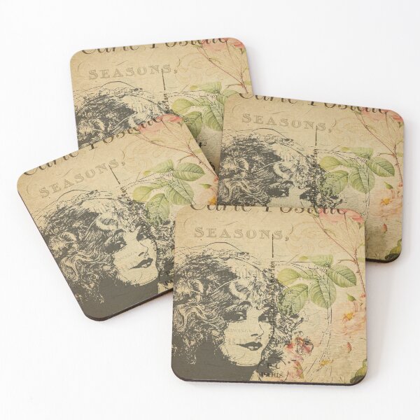 Item preview, Parisienne Showgirl Vintage Postcard Carte Postale Floral Shabby Chic Seasons designed and sold by WizardsWorld.