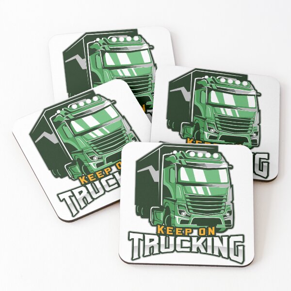 Item preview, Keep On Trucking Green Truck with Trailer designed and sold by luvvvvvit.
