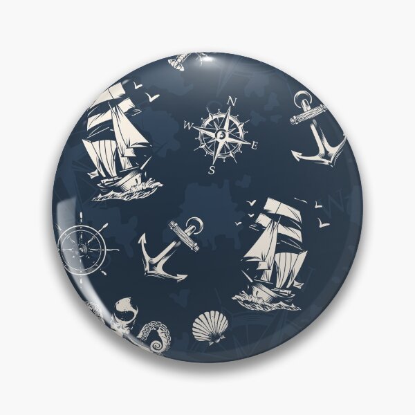 Item preview, Vintage Nautical And Sea Pattern designed and sold by Vector Scout Lab.