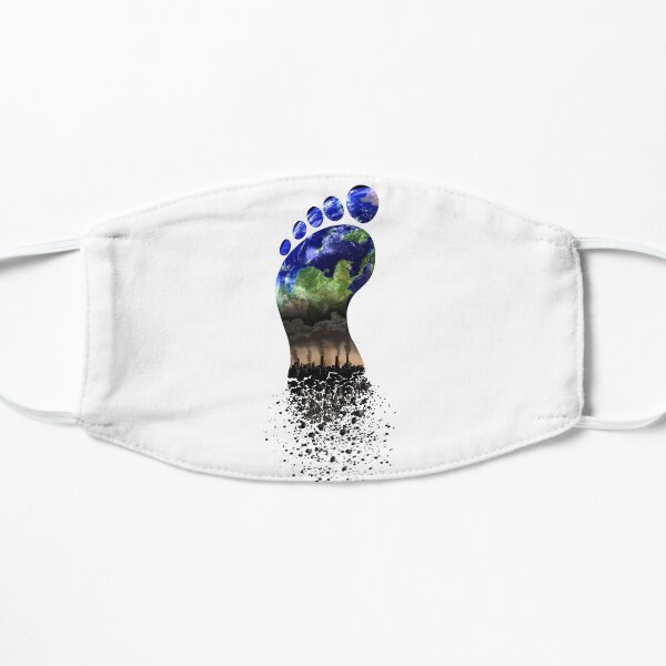 Reduzieren Sie den CO2-Fußabdruck, retten Sie Mutter Erde, ECO Flache Maske
