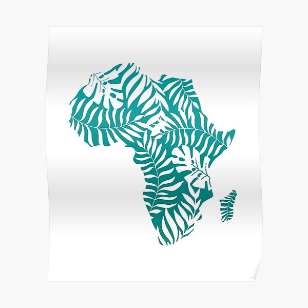 "Green Africa Map" Poster for Sale by zeegie Redbubble