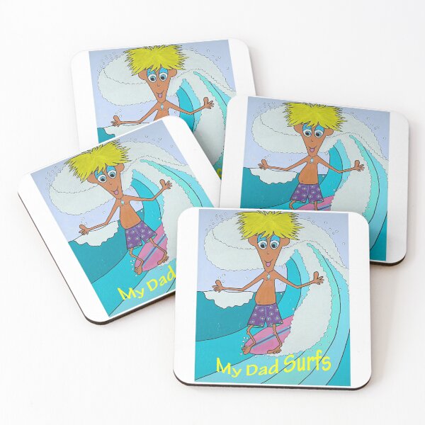 Item preview, My Dad Surfs, vintage surfer, original Australian surf artwork designed and sold by Robert Wale.