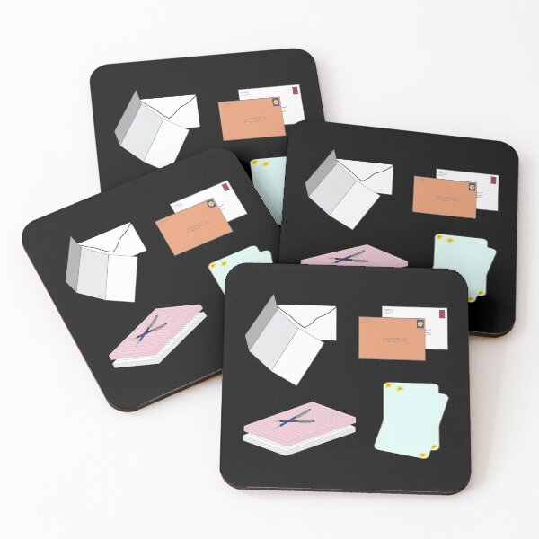 Item preview, Snail Mail Happy Mail (Separate Items Version – Black Background) designed and sold by ArtByLM.