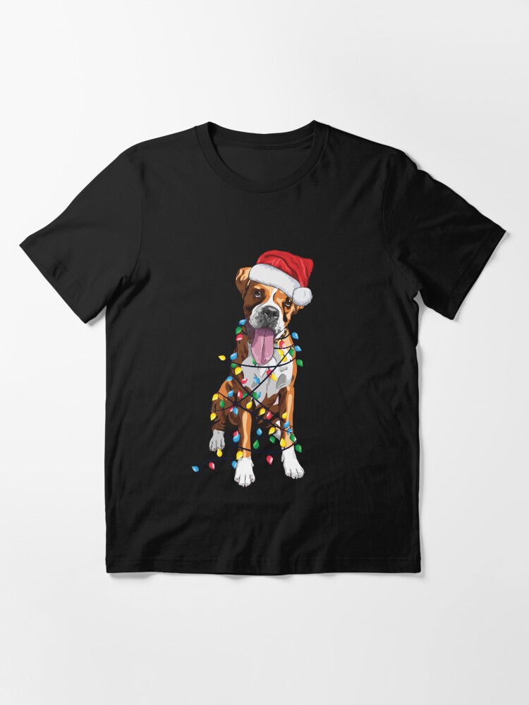 boxer dog christmas shirt