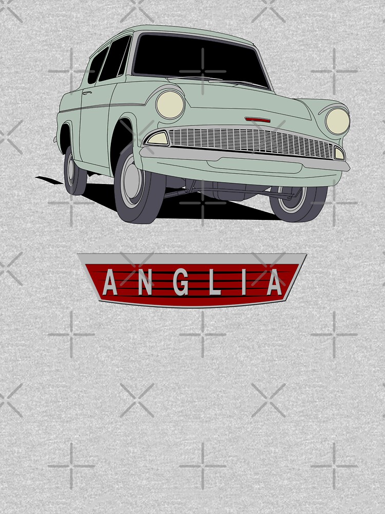 "Ford Anglia - Solid Pastel Green With Badge" T-shirt by ...