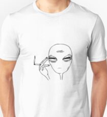 Smoking Alien Unisex T-Shirt