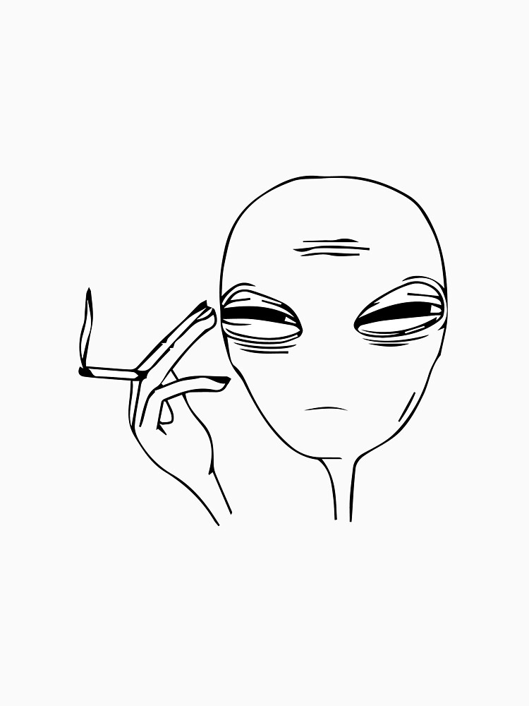 Smoking Alien by confusious