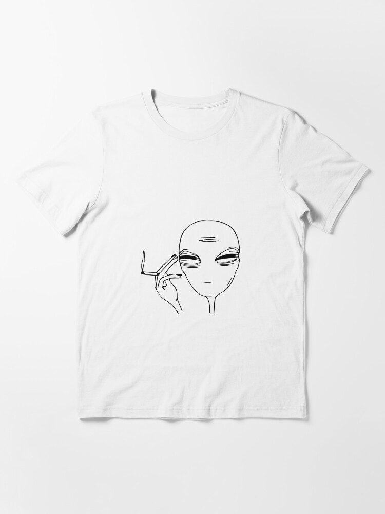 Alternate view of Smoking Alien Essential T-Shirt