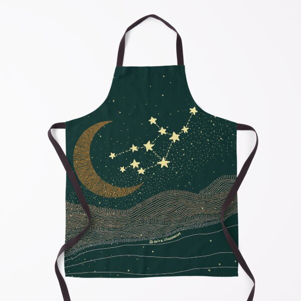 Virgo night sky. Horoscope art Apron