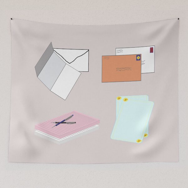 Item preview, Snail Mail Happy Mail (Separate Items Version – Light Gray Background) designed and sold by ArtByLM.
