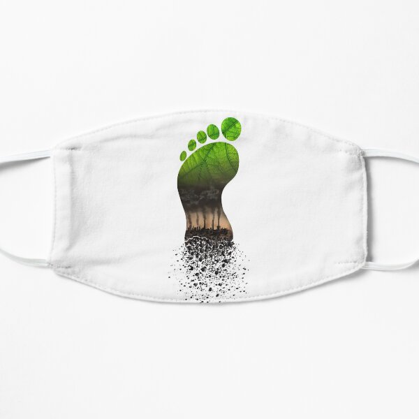 Reduzieren Sie den CO2-Fußabdruck, retten Sie Mutter Erde, ECO 3 Flache Maske