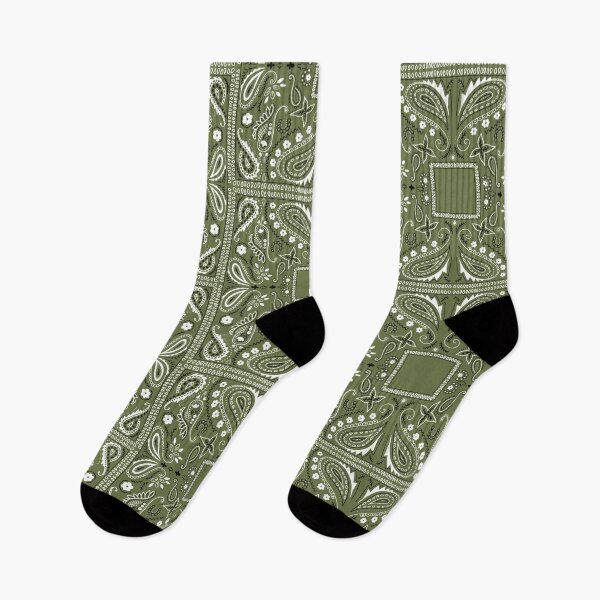 Item preview, Green paisley bandana pattern designed and sold by AfricanDesign.