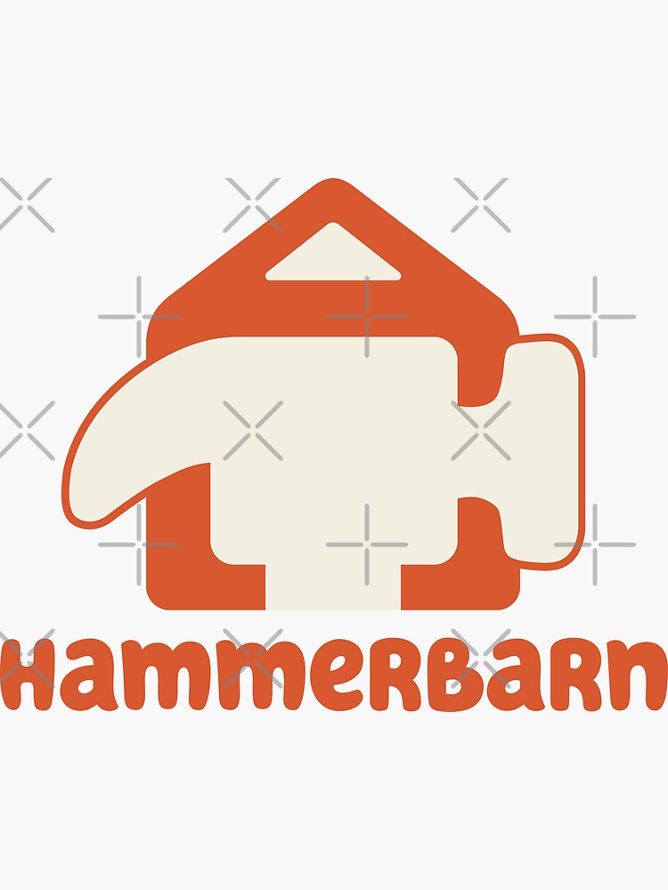 Hammerbarn from Bluey Sticker for Sale by PearCharger