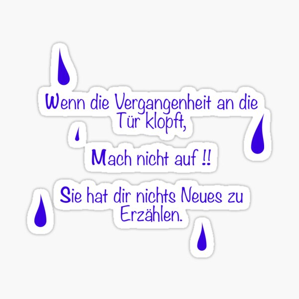 Texte - Vergangenheit Sticker