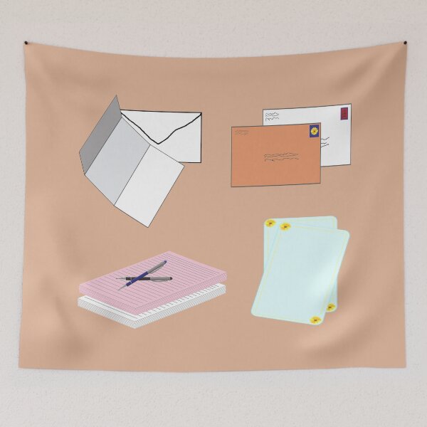 Item preview, Snail Mail Happy Mail (Separate Items Version – Soft Beige Background) designed and sold by ArtByLM.