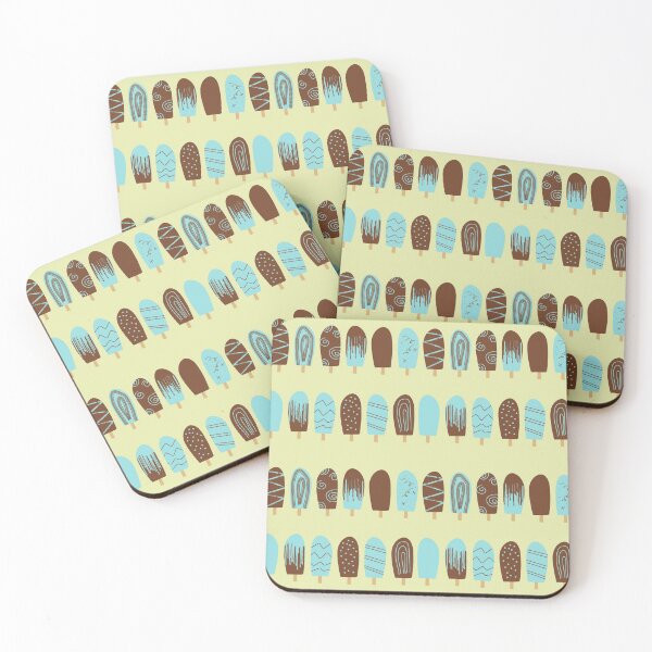 Item preview, Choco mint popsicles in yellow designed and sold by Lwahniarts.