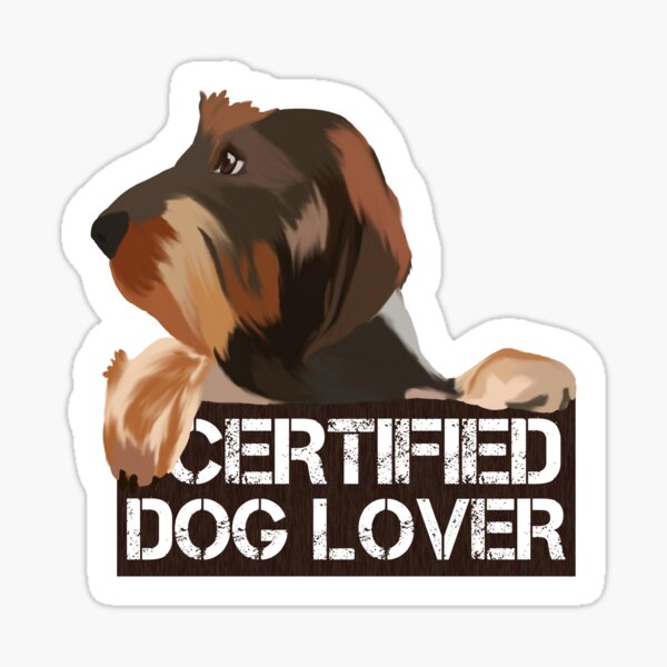 Wired-hair Dachshund Dog Lover Sticker