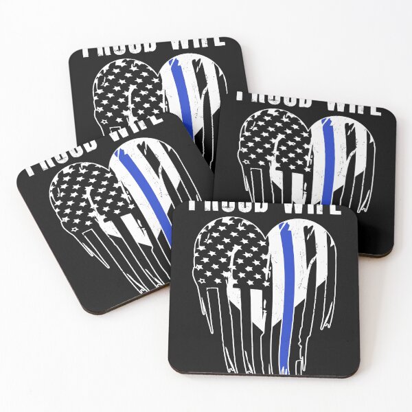 Item preview, Blue Line Heart design Wife of Police Proud USA design designed and sold by Lisbob.