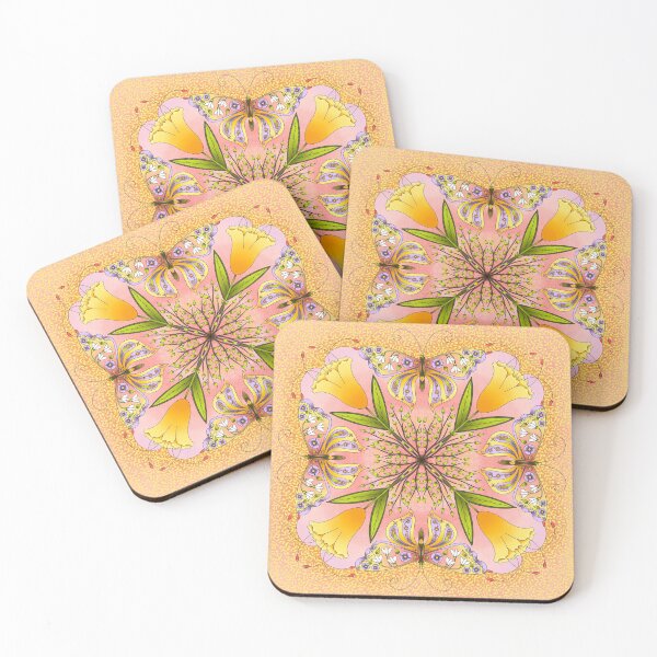 Item preview, Vibrant Yellow Tulips and Butterflies designed and sold by Bonnie Shaw.