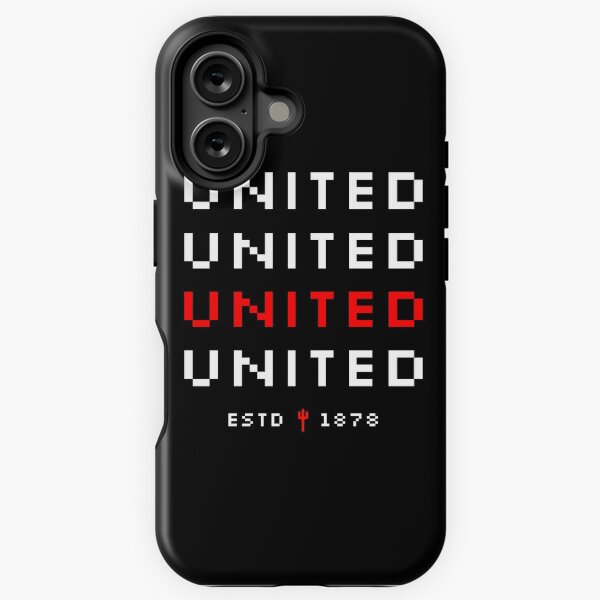 Vista previa del artículo con la obra «¡Unidos, unidos, unidos, unidos! MUFC», diseñado y vendido por StalkingUnited.