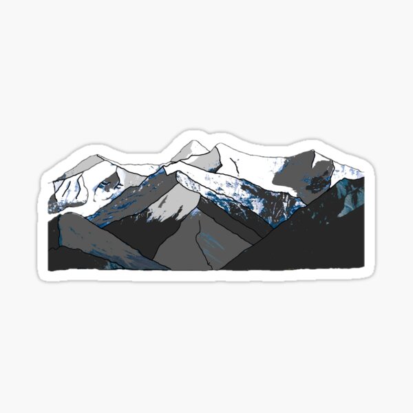 Item preview, Abstract mountain landscape with snowy picks designed and sold by VADIMproducts.