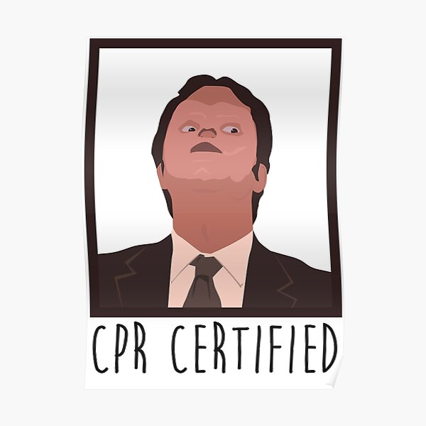 "Dwight Schrute CPR Mask" Poster for Sale by SparksGraphics Redbubble