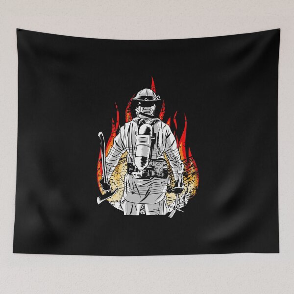 Item preview, Firefighter Fireman Flames Fire Thin Red Line Gift for Men designed and sold by 2blackcherries.
