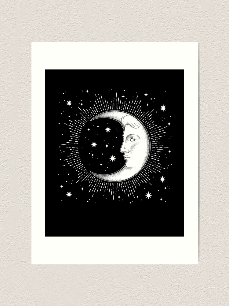 Giant Moon Poster Luna Moon Art Print Galaxy Wall Art Super Moon