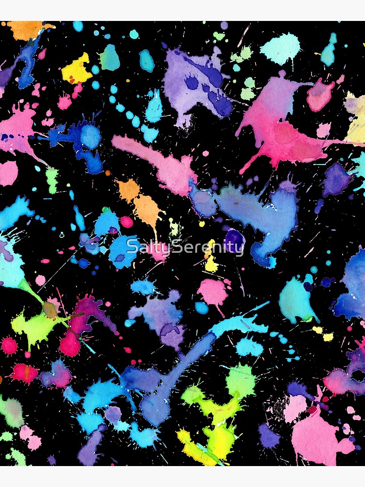 Black Background Paint Splatter by SaltySerenity