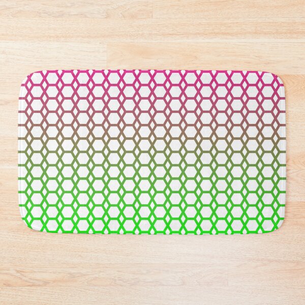 Item preview, Tropical Wander - Hexagon Pattern in Pink and Lime Green Gradient  designed and sold by belly-e-luna.