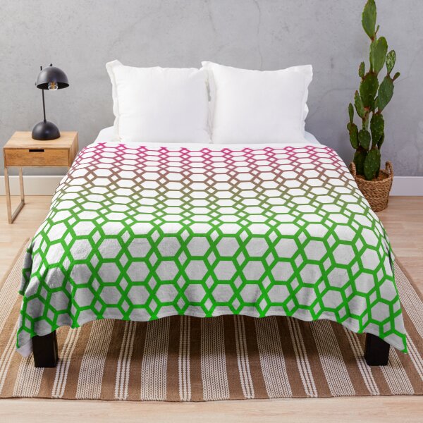 Item preview, Tropical Wander - Hexagon Pattern in Pink and Lime Green Gradient designed and sold by belly-e-luna.