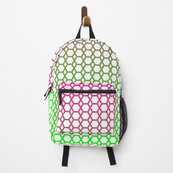 Item preview, Tropical Wander - Hexagon Pattern in Pink and Lime Green Gradient designed and sold by belly-e-luna.