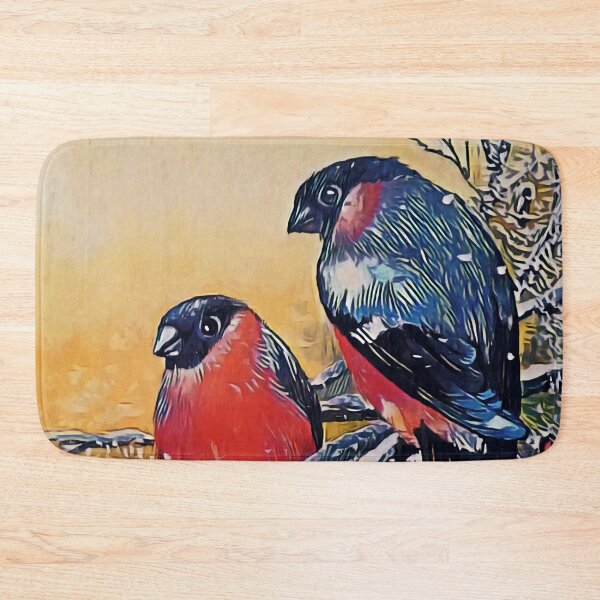 Item preview, Winter bullfinches designed and sold by helenkaiy.