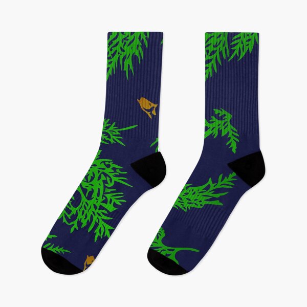 Item preview, Coniferous Cedar Leaf Pattern (on navy blue) designed and sold by Davey's Designs.