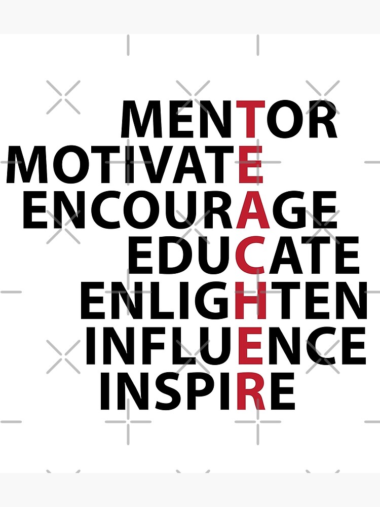 quot Teacher Mentor Motivate Educate Encourage Influence Inspire Crossword