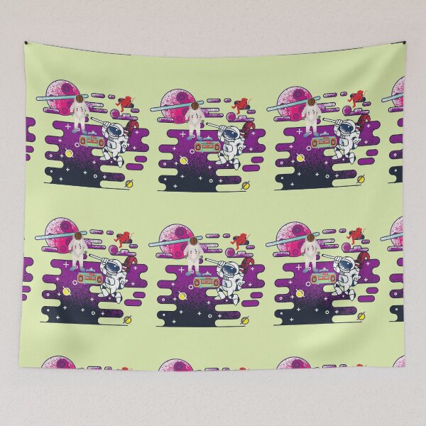 Item preview, man travel to space with vintage music designed and sold by clipartees.
