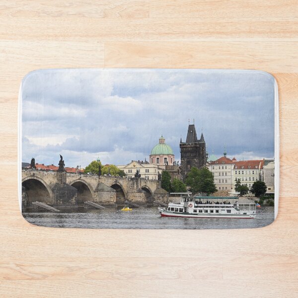 Item preview, Charles bridge over Vltava river Prague riverside  designed and sold by goceris.